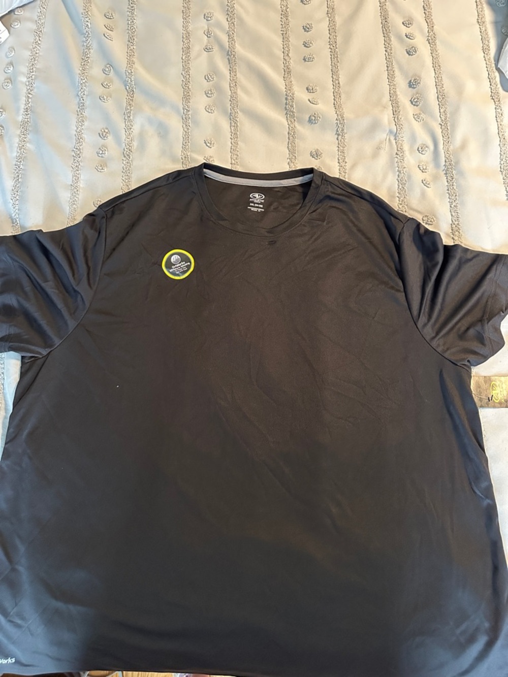 Men's Black Performance Crew Neck Shirt Athletic Works 3X NWT